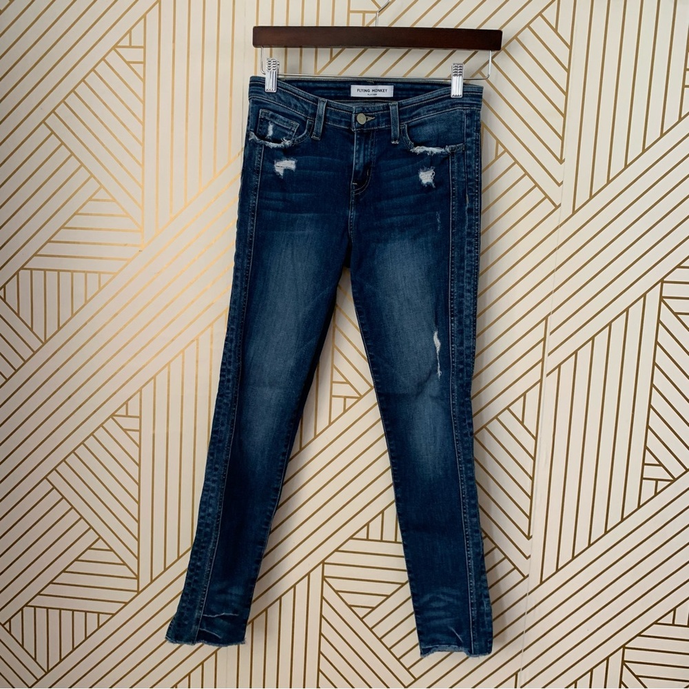 Flying Monkey Platinum Split Hem Distressed Raw H… - image 2